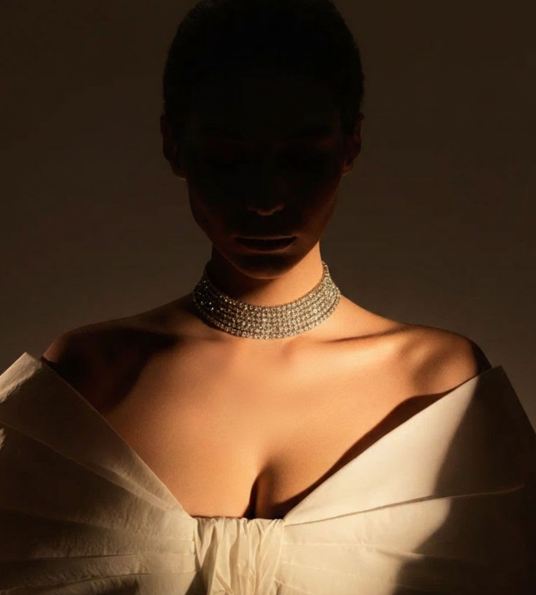 Alternative view of Shineluxe – Rhinestone Choker Necklace