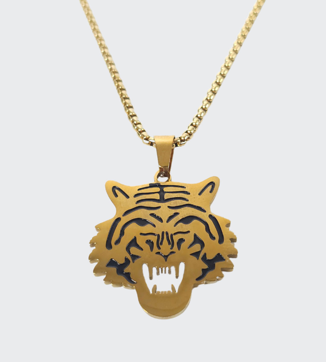 Alternative view of The Royal Tiger – Stainless Steel Pendant