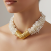 Golden Beehive – Vintage Pearl Necklace