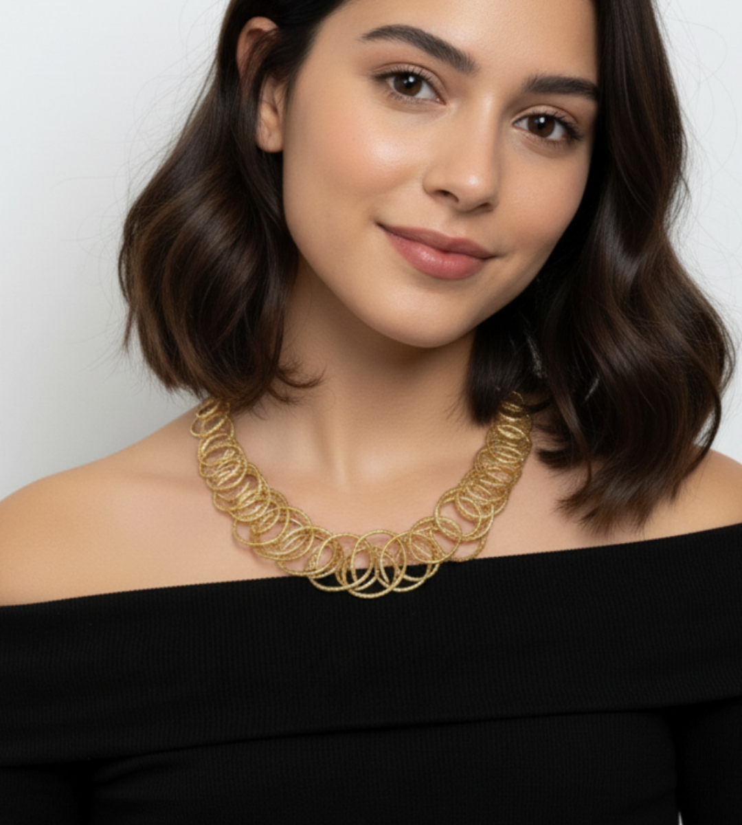 Orbelle – Radiant Gold Statement Necklace