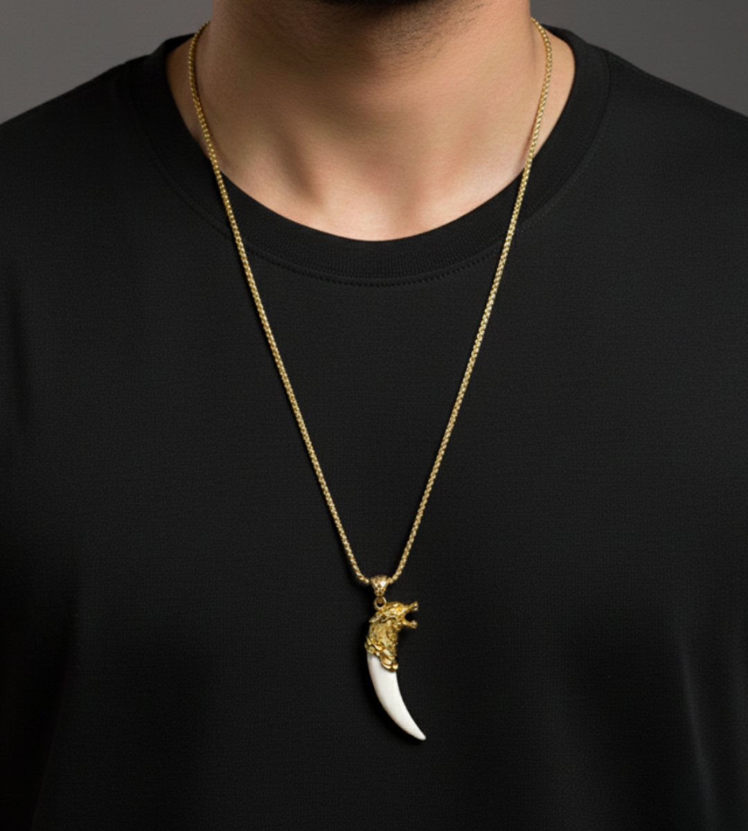 Golden Tusk Pendant