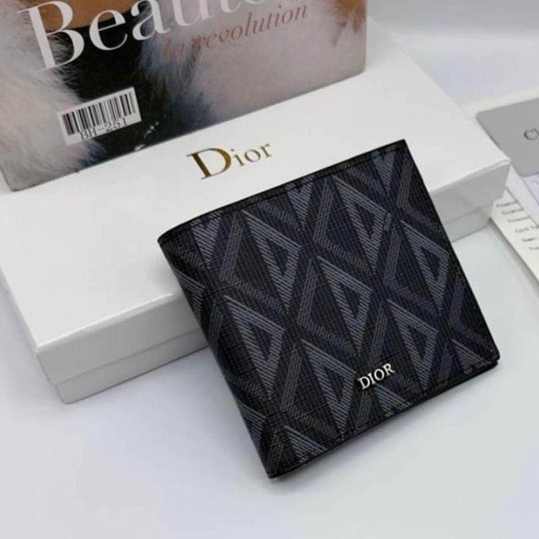 DR Monogram Premium Leather Finish Bi-Fold Wallet - Image 3